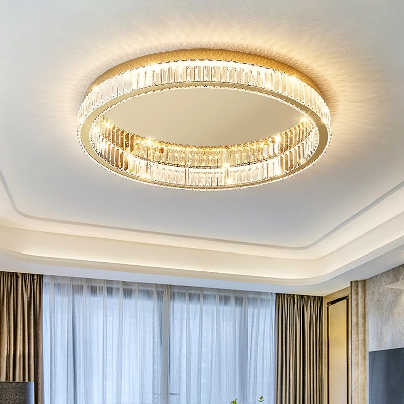 

Luxury Crystal LED Ceiling Lights Home Living Dining Room Lighting Decor Lustre Pendant Chandelier Indoor Bedroom Lights Fixture