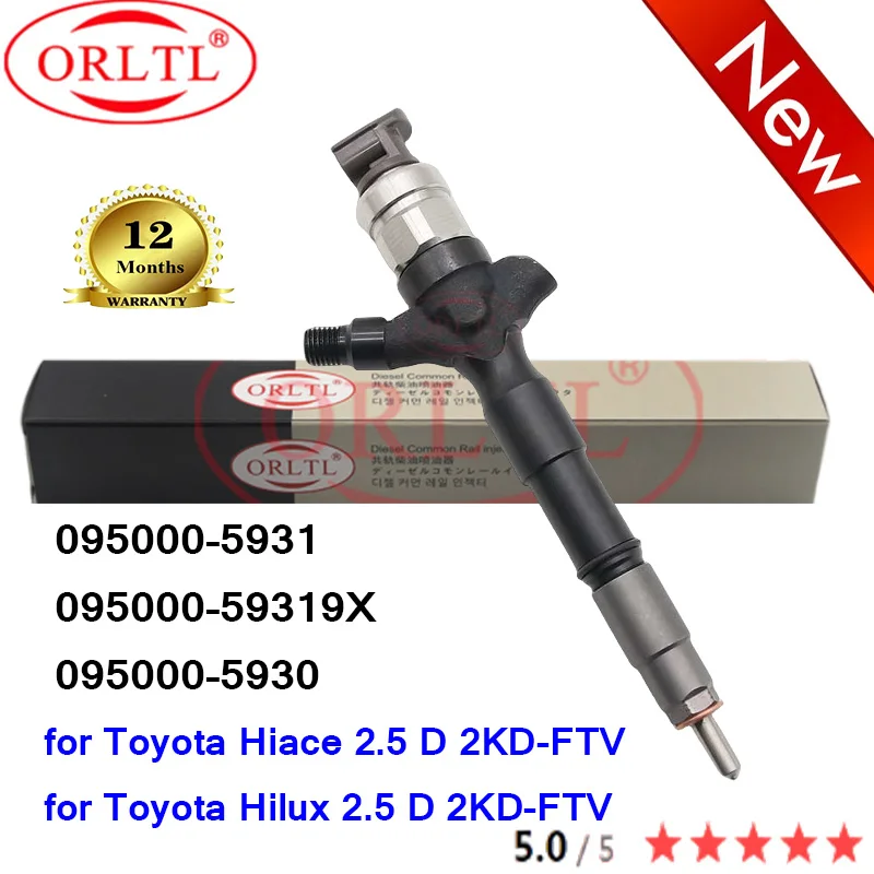 ORLTL 095000-5930 New Diesel Fuel Injector Nozzle 095000-5931 095000-59319X for Toyota Hilux Hiace 2.5 D 2KD-FTV