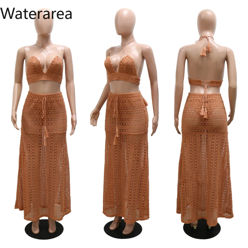 Сексуальный прозрачный кружевной Женский комплект Waterarea модный однотонный