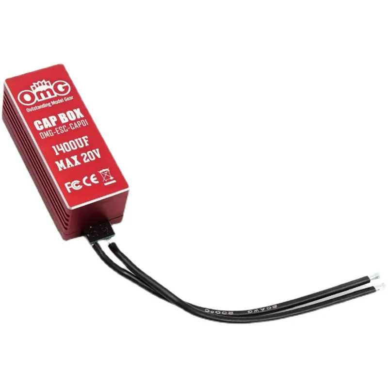 OmG ESC-CAPOI 1400uf Max 20V Capacitor All-Metal High-Performance Anti-Reverse Insertion ESC For Rc Boat/Rc Car Parts - купить по