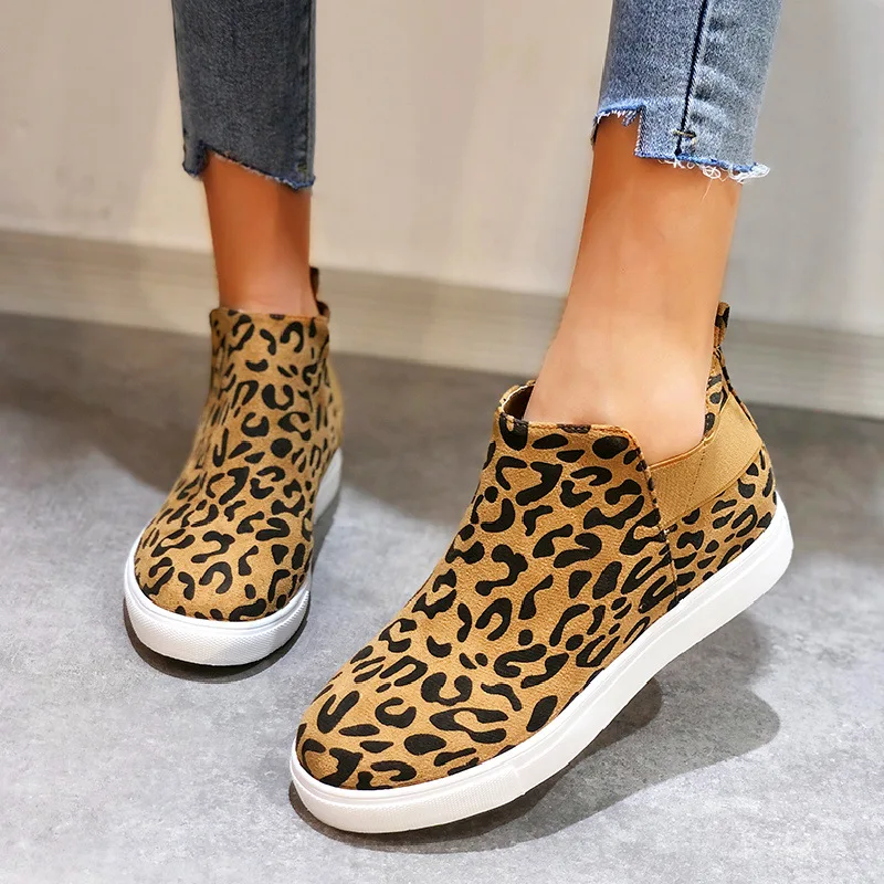 

Shoes Women Flats Fashion Leopard Women Casual Shoes Breathable Flat Sneakers Women Slip on Shoes Zapatos De Mujer