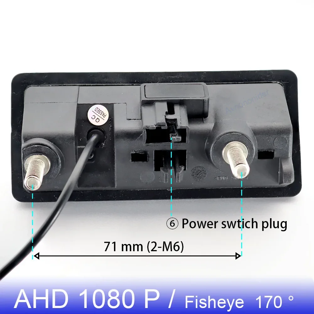 HD камера заднего вида с ручкой для грузовика VW Passat B5 CC EOS Golf 4/5 Polo Jetta Tiguan Audi A3 A4 A6 AHD