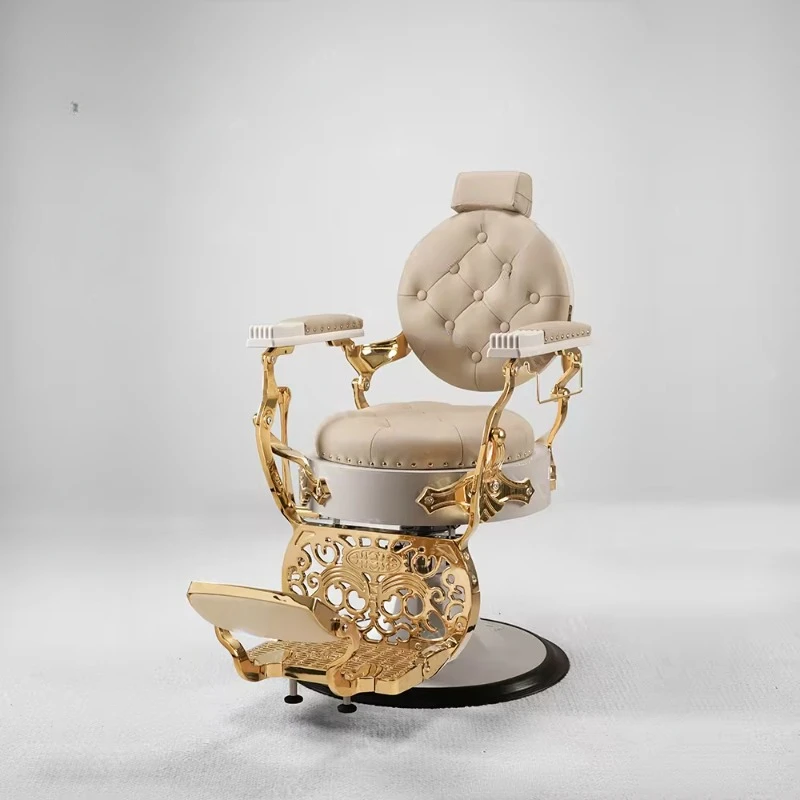 Профессиональный парикмахерский сверхмощный золотистый розовый стул для