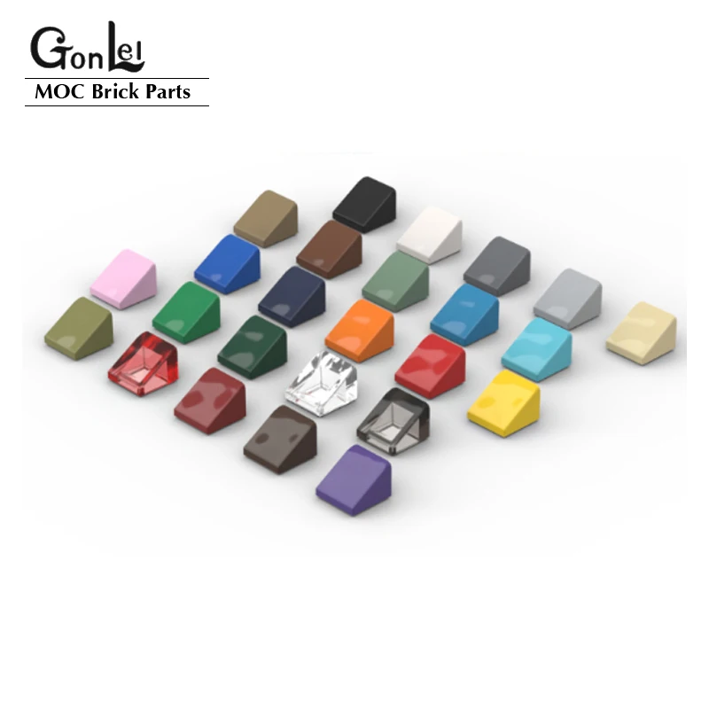 520 шт./лот склонные части кирпича 30 градусов 1x1x 2/3 (склон сыра) Строительные блоки MOC части кирпича сборные Частицы Игрушки «сделай сам»