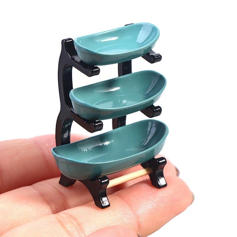 

1:6 Dollhouse Miniature Furniture Shelf Bookshelf With Wheels Storage Display Rack Dollhouse Furniture Accessories