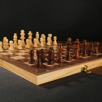folding classic professional chess set luxury decorative wooden camping board games for children piezas de ajedrez puzzle game
