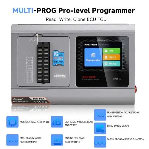 Фото Программатор VVDI Prog OBD Interface 5-12V из ABS-пластика для чтения/записи и обновления MCU EEPROM №2