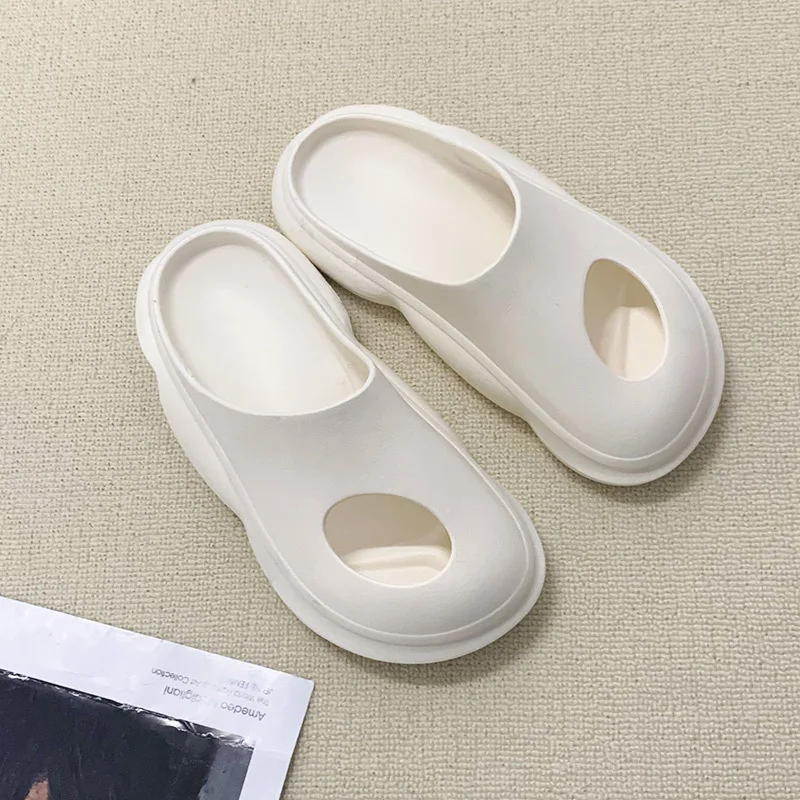 Man Women Hole Slipper 2022 New Aesthetic Thick Sole Sandals Indoor And Outdoor Hollow Out Slippers Women Trend Summer