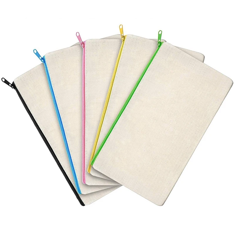 

30Pcs Canvas Makeup Bags Canvas Zipper Pouch Bags Pencil Case DIY Craft Bags For Travel DIY Craft School Colorful Zipper