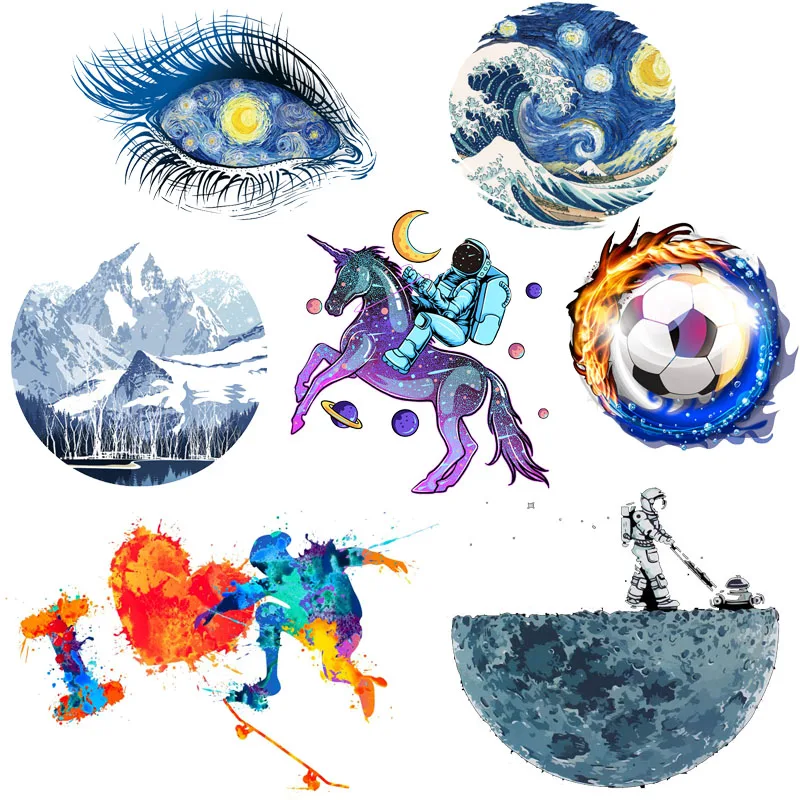 Термотрансферы для одежды с изображением астронавта