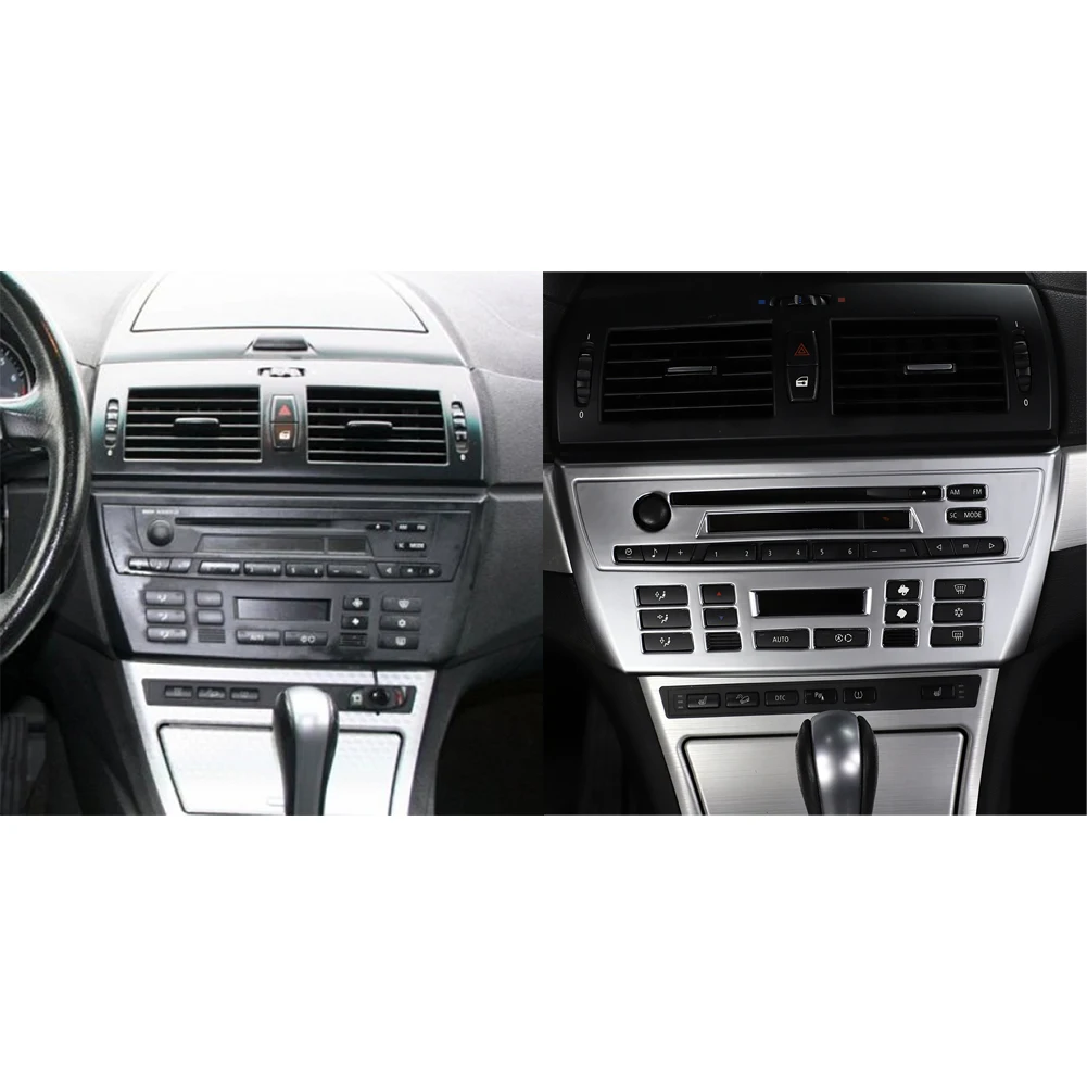 

Frame CD Media Button Panel ABS Car Accessories Center Control Chrome Plated Self-adhesive For BMW X3 E83 06-10