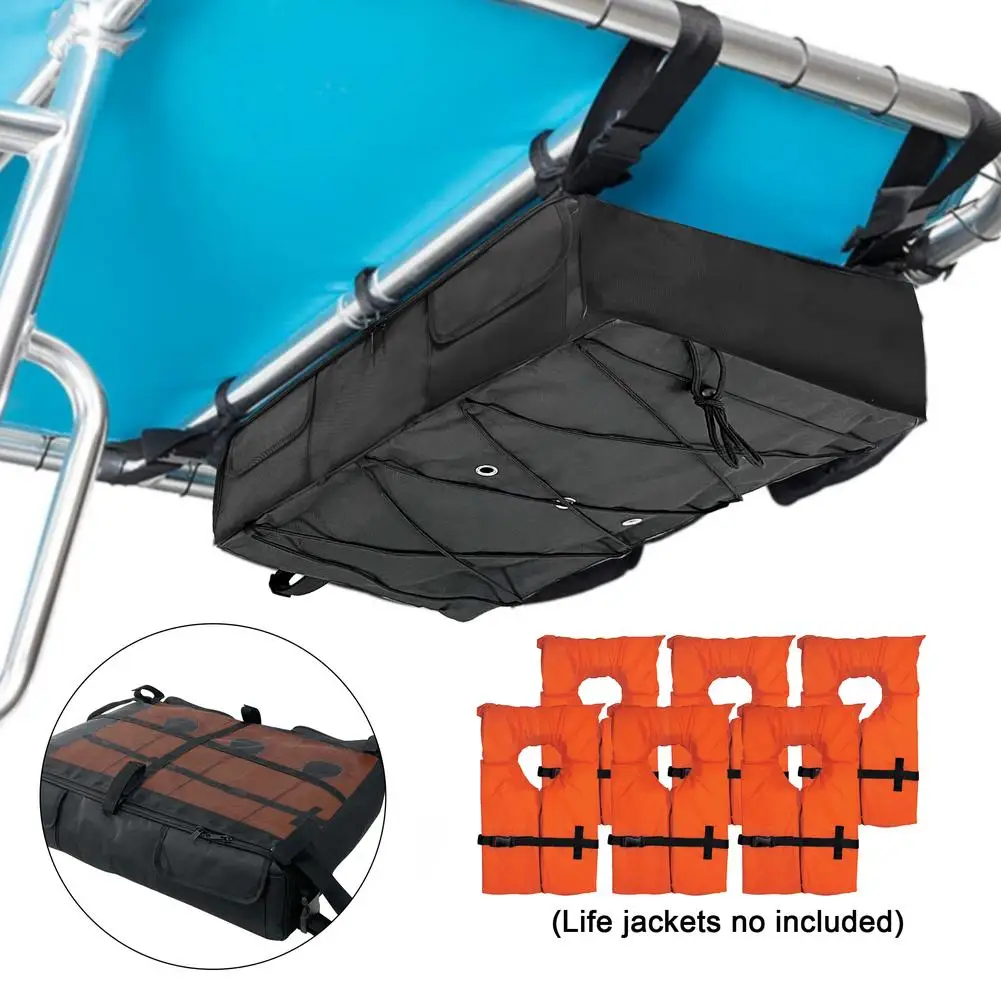 

Boat Life Jackets T-top Storage Bag With Elastic Rope Waterproof Large Capacity 600d Oxford Cloth Storage Bag