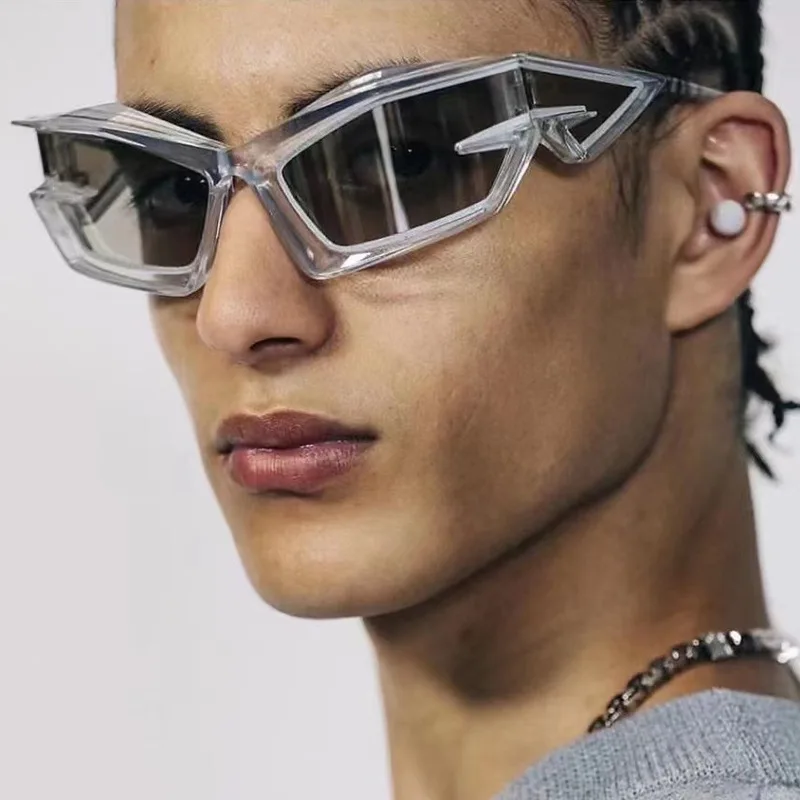 

Y2K Sunglasses Men Outdoor Bicycle Cycling Sports Sun Glasses Women Vintage Shades Fashion Punk Goggle Eyewear Cat Eye Punk