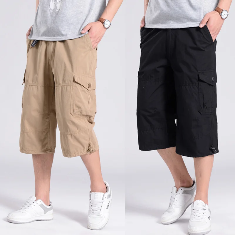 

2022 new arrival fashion Thin tooling men casual shorts male capris male straight loose plus size M LXL 2XL 3XL 4XL 5XL 6XL7XL
