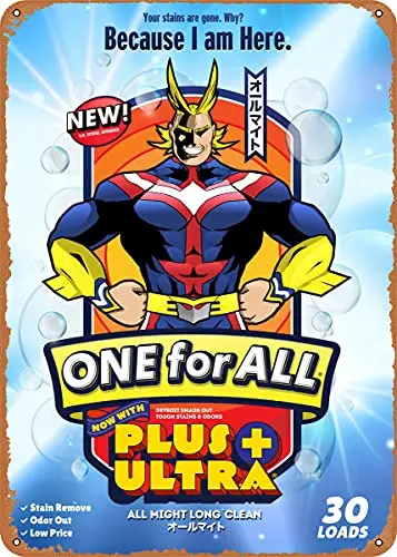 

One for All Vintage Look Metal Sign Patent Art Prints Retro Gift 8x12 Inch