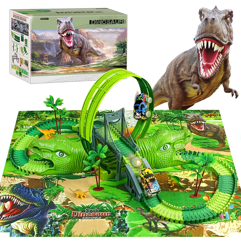 Dinosaur Track Toy, Create A Dino World Road Race, Magical F