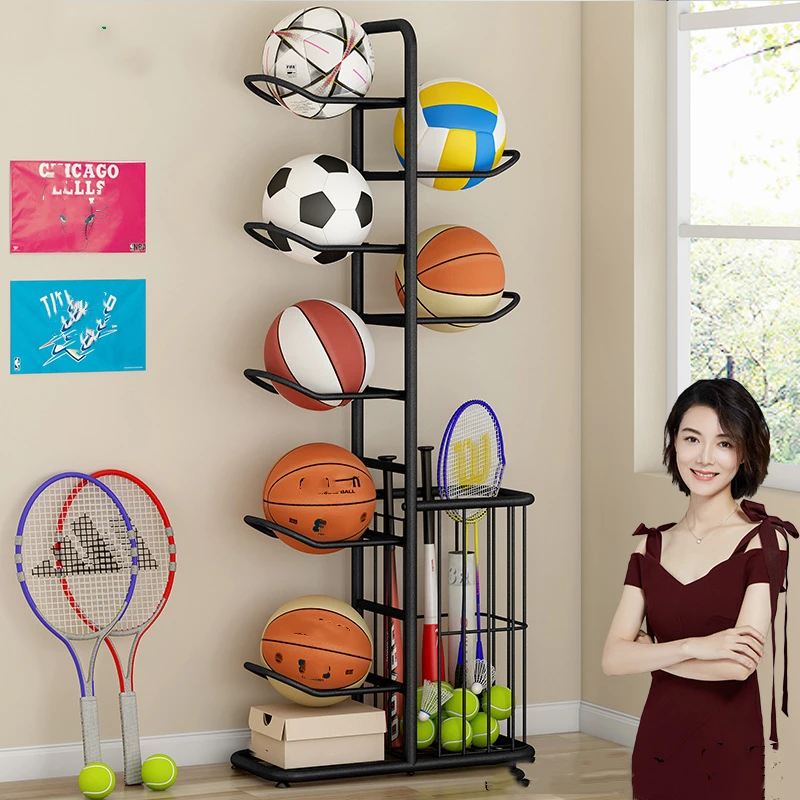 

Home Indoor Children's Basketball Football Volleyball Badminton Racket Storage Rack Ball Simple बॉल रेक 골대