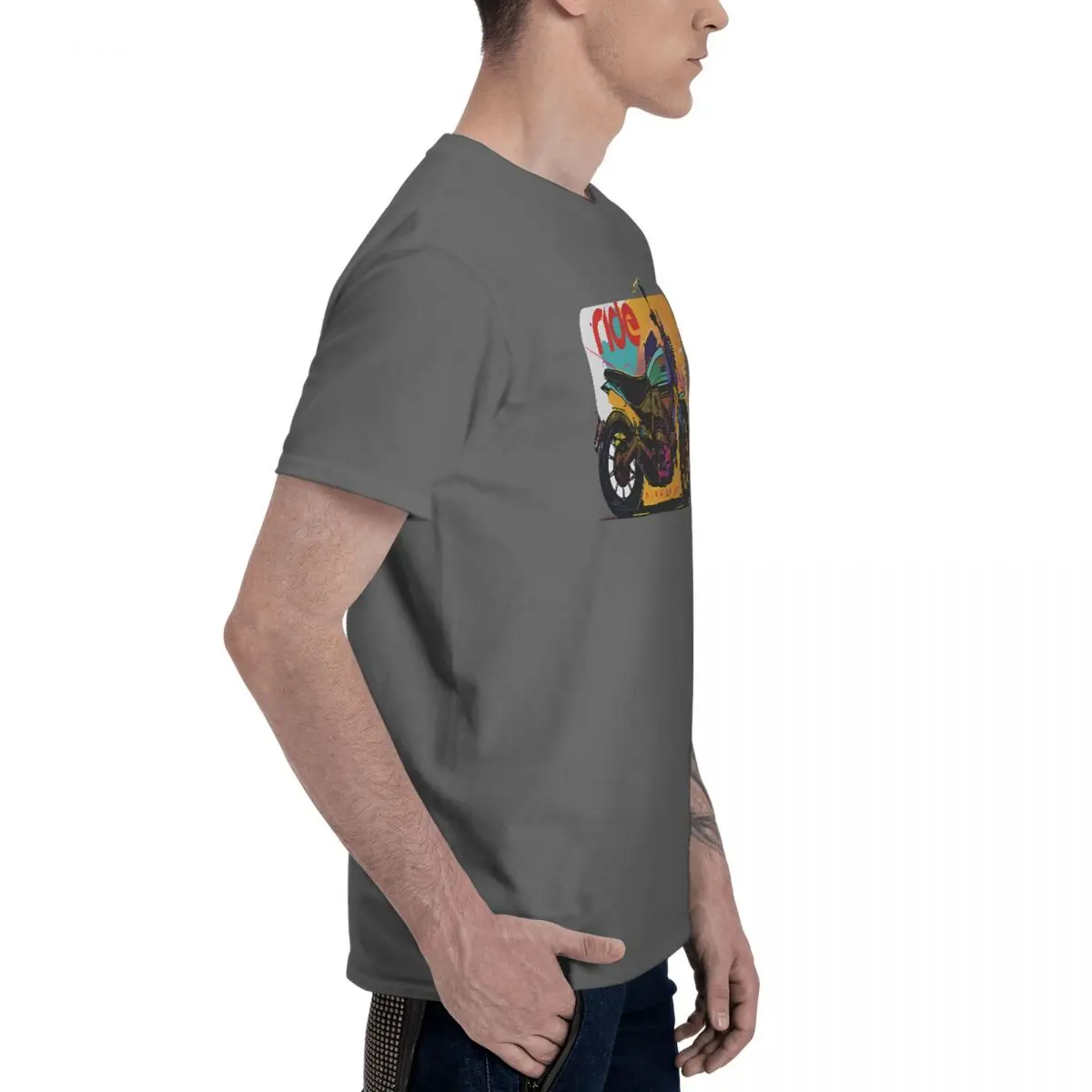 Футболка мужская с коротким рукавом и круглым вырезом 100% хлопок