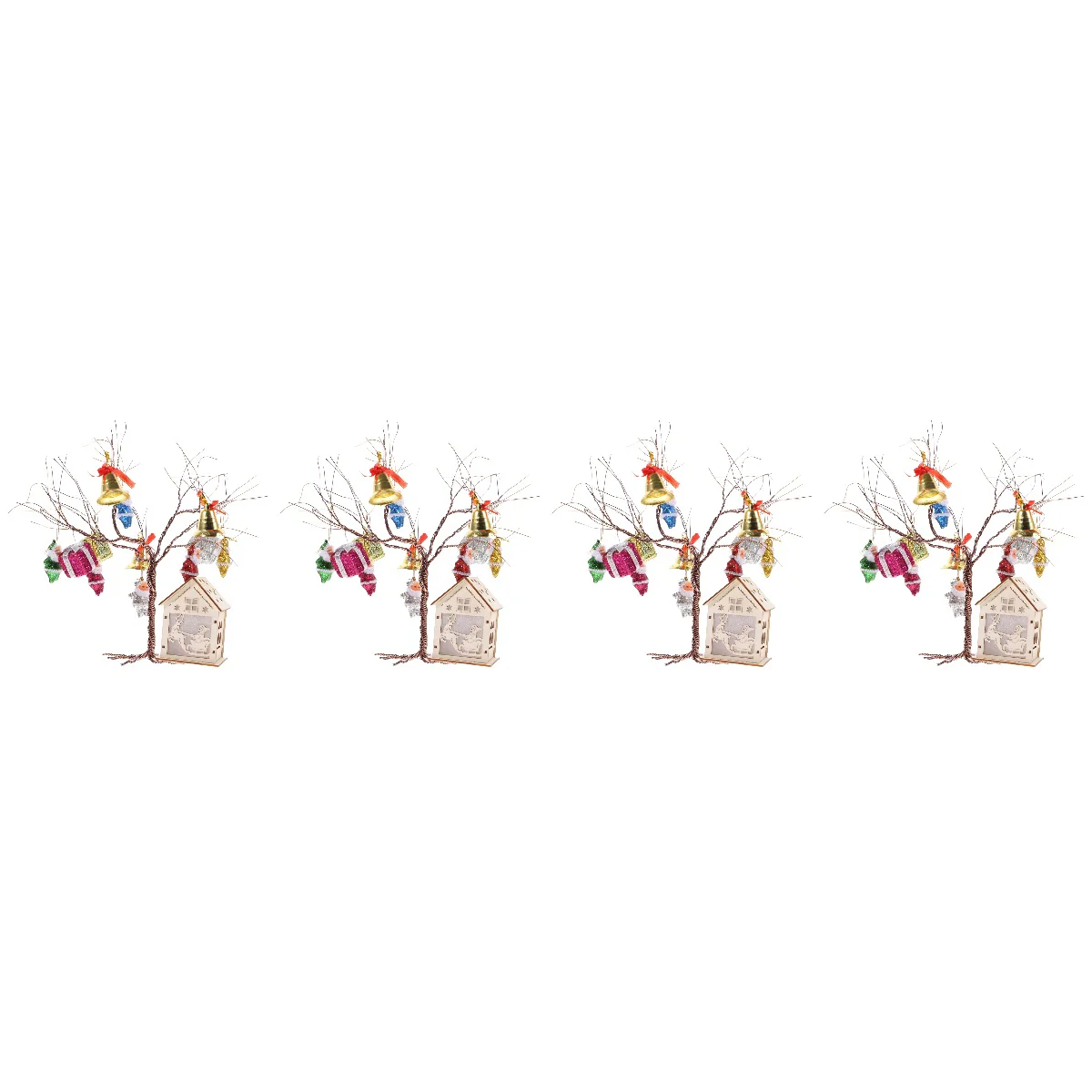 

4 Sets Xmas Decorative Tree DIY Wire Tree DIY Craft Christmas Tree DIY Decorative Supplies