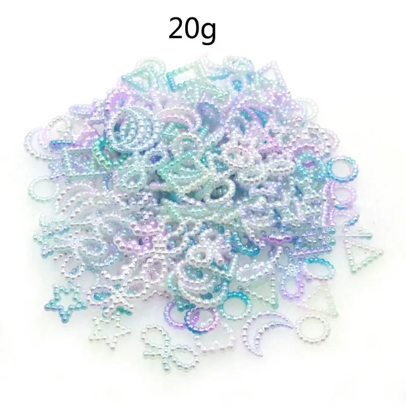 

Mixed Moon Star Resin Fillings Pearl Bow Heart Flatback Resin Cabochons Fillers