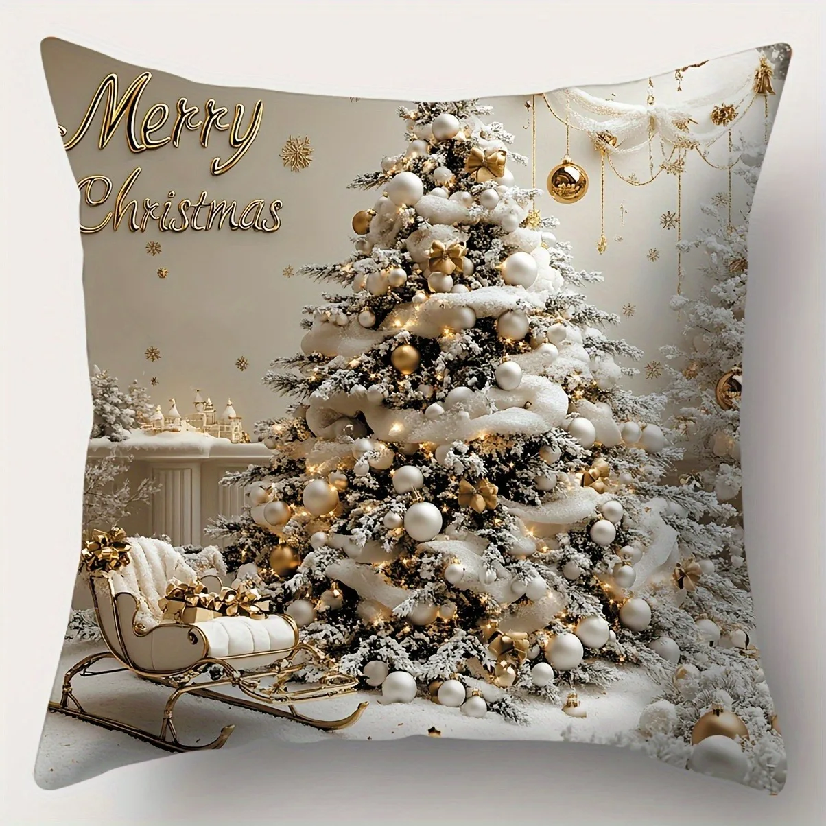 

Новогодняя наволочка 40x40 см с рождественской тематикой