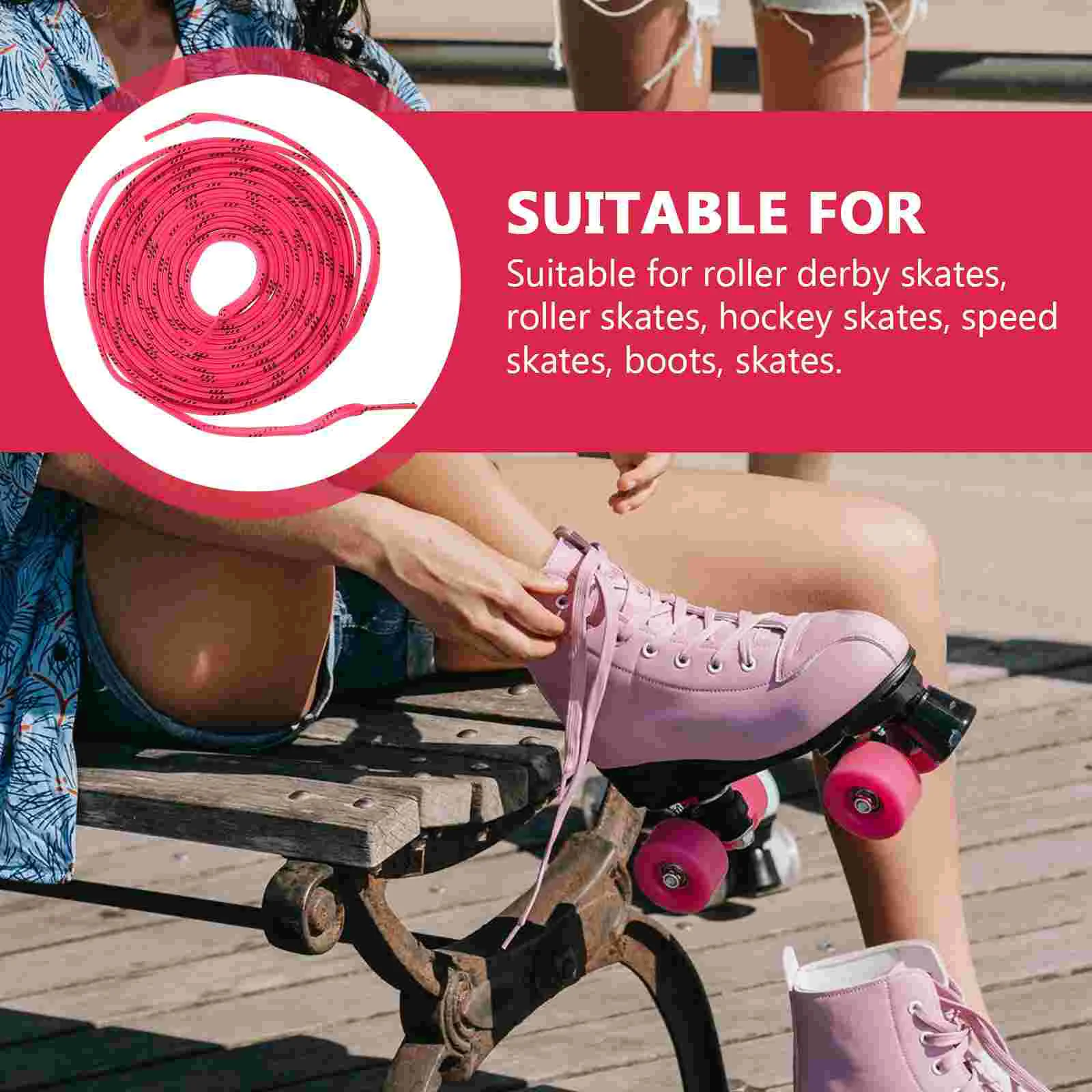 Skate Wax Laces Polyester Skates Ice Strappy Flats Sneakers Shoelace Roller Shoelaces Accessories Skating