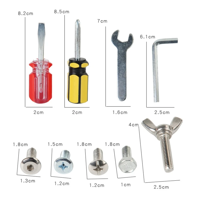 

GXMB Wooden Carpenter Board Game Toy Hand Ability Training Locking & Unlocking Toy w/ Screws Children’s 3+ Montessori Toys