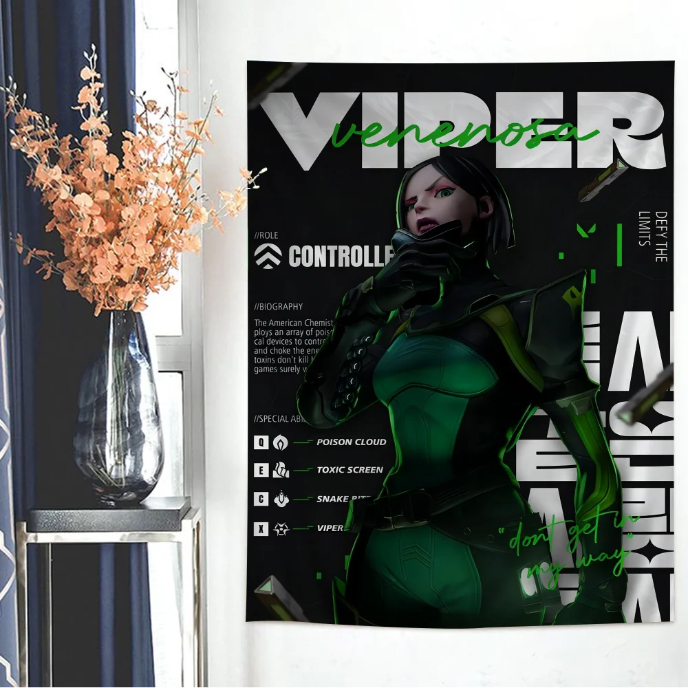 Game VALORANT DIY Wall Tapestry For Living Room Home Dorm Decor Art