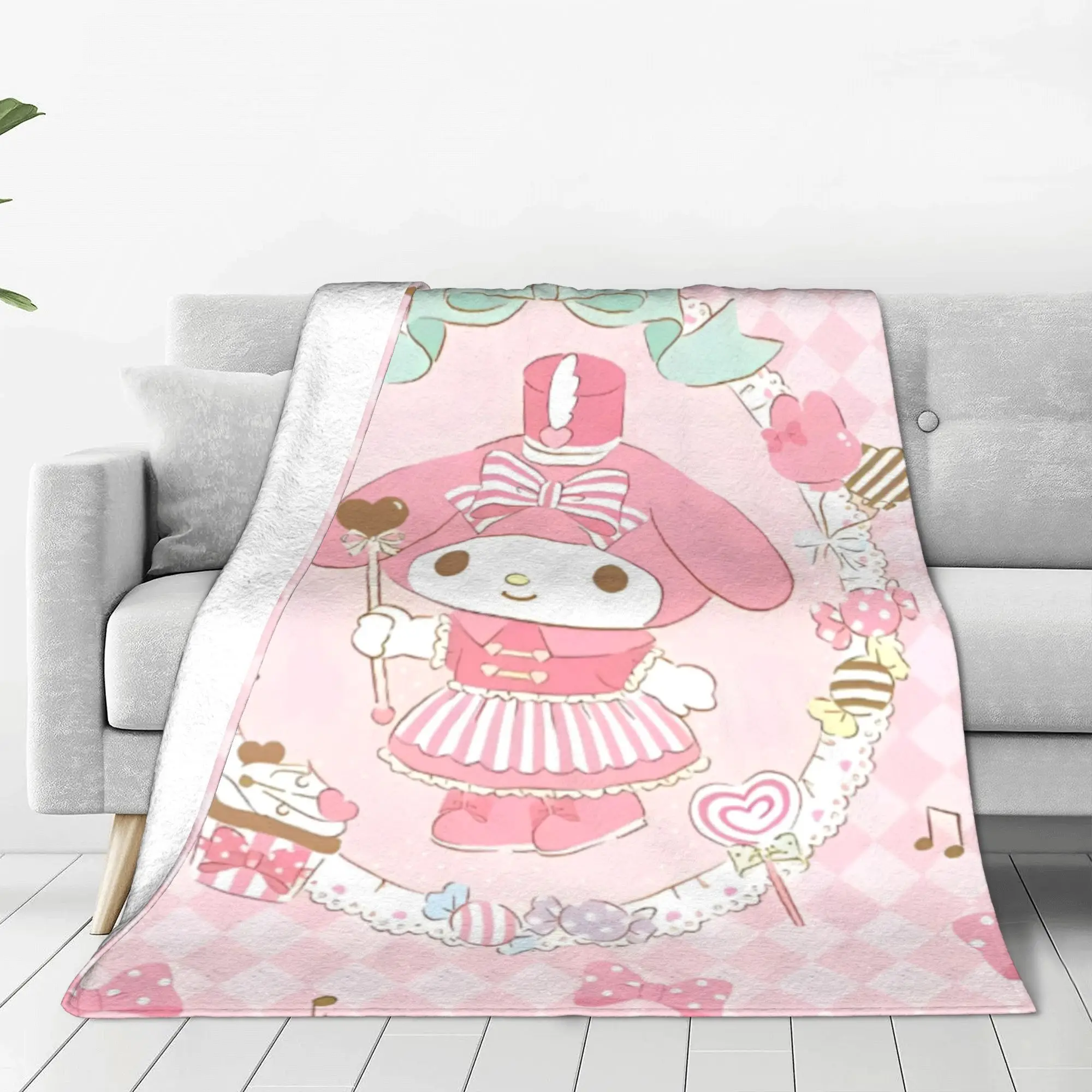 Моя мелодия милое мультяшное кавайное одеяло японское аниме фланелевое