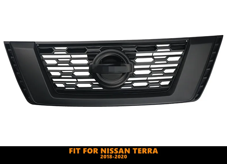 

High Quality ABS Front Middle Grill Front Racing Grilles Bumper Grill Matt Black Orginal Style Fit For Nissan Terra 2018-2020
