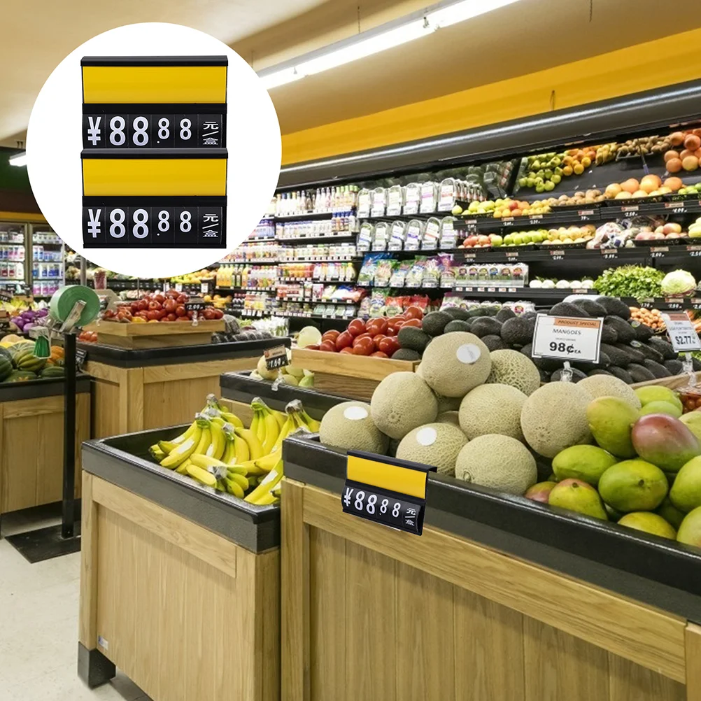 

Retail Label Holder Supermarket Price Tag Black Monitor Stand Practical Display