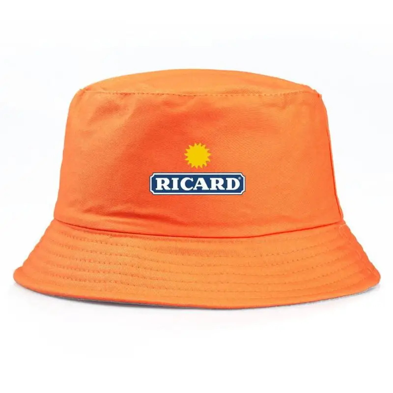 Summer New Ricard Printed Bucket Hat Women Cotton Men Outdoor Sport Sun Protection Hip Hop Fisherman Hat Gorro Pescador Bob Hats