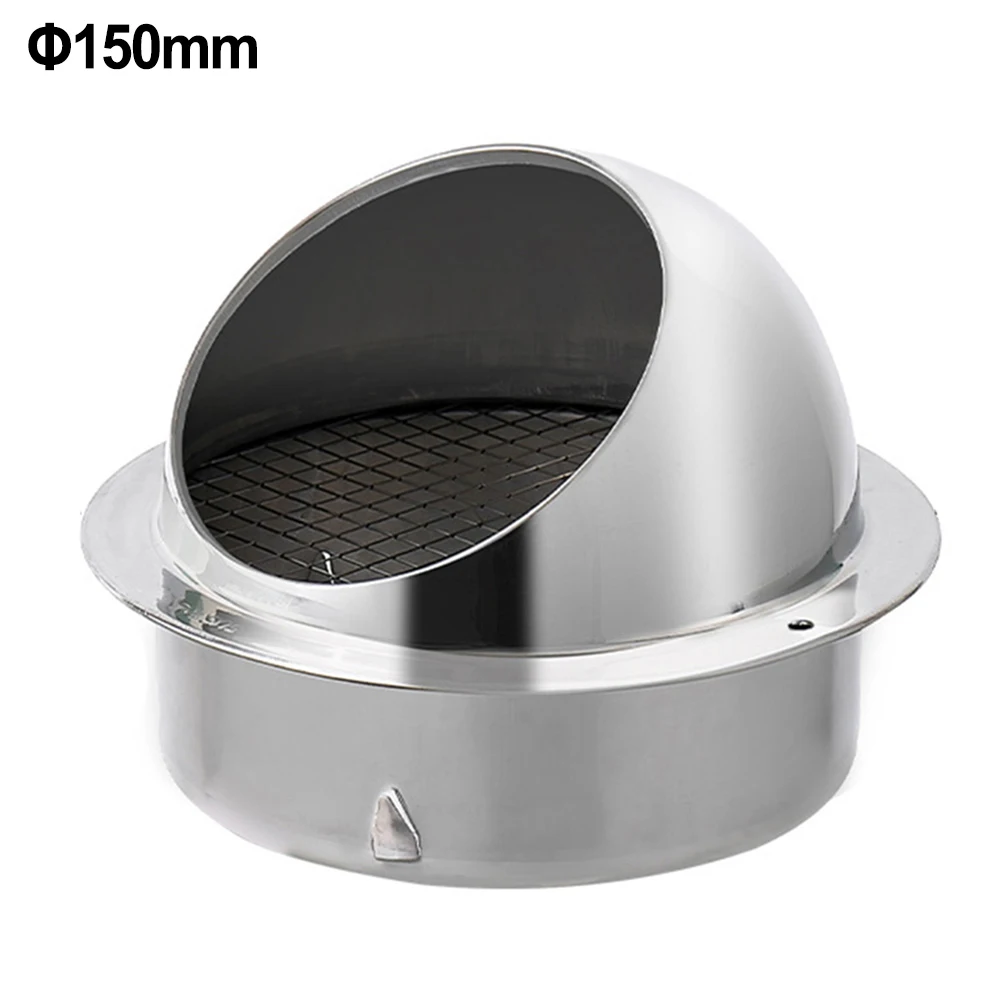 

Waterproof Vent Cap Air Vent Grille Range Hood Stainless Steel Thickened Dense Vent System Wall Mount 150/160/180/200mm