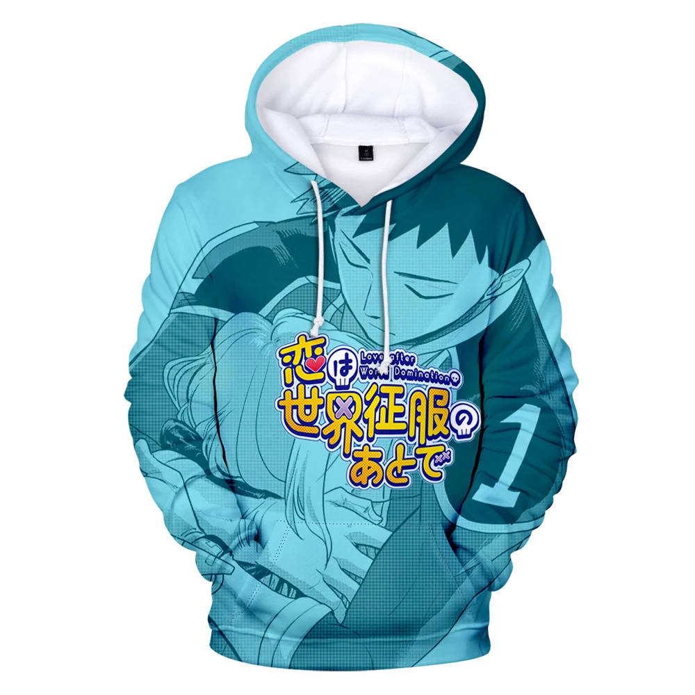 

Love After World Domination Anime Hoodies Women Men 3D Prints Hooded Sweatshirt Fashion Streetwear Pullover Tracksuit