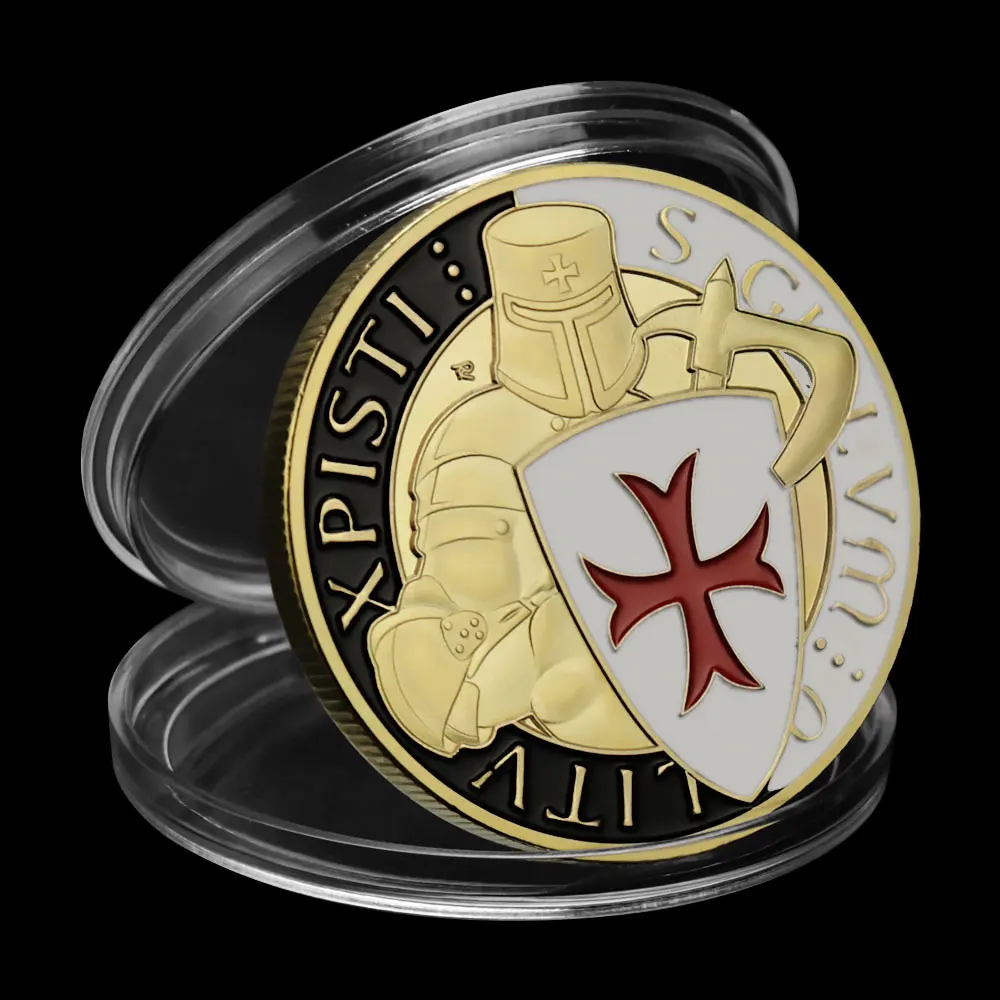 Templar сувенир Kindom из Марокко позолоченная монета коллекционный подарок крест