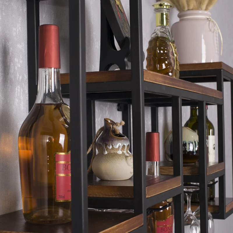Металлические маленькие винные шкафы Ликер Гостиная Салон Деревянная настенная