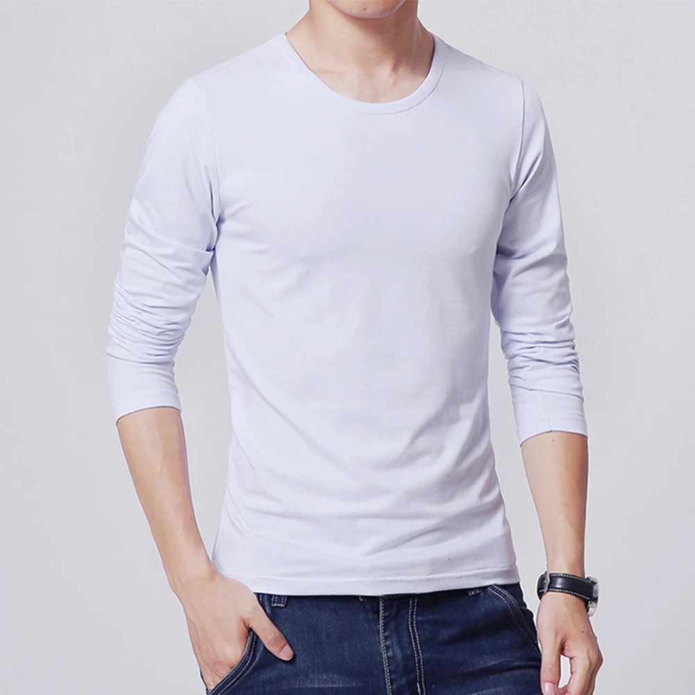 

Winter Mens Bottoming Shirt Thermal Underwear Crew Neck Long Sleeve T-Shirts Casual Slim Fitness T-shirt Fitness Sport Tops