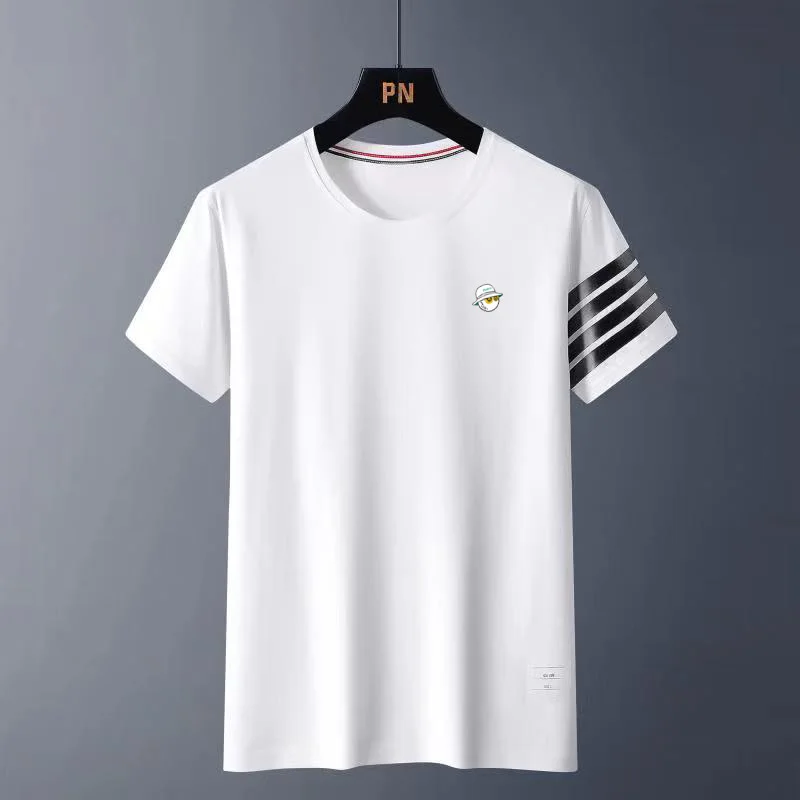 Malbon Men's Golf Shirt Hooded Summer 2023 New Trendy Pullover Round Neck Short Sleeve Loose Casual Sport Clothing