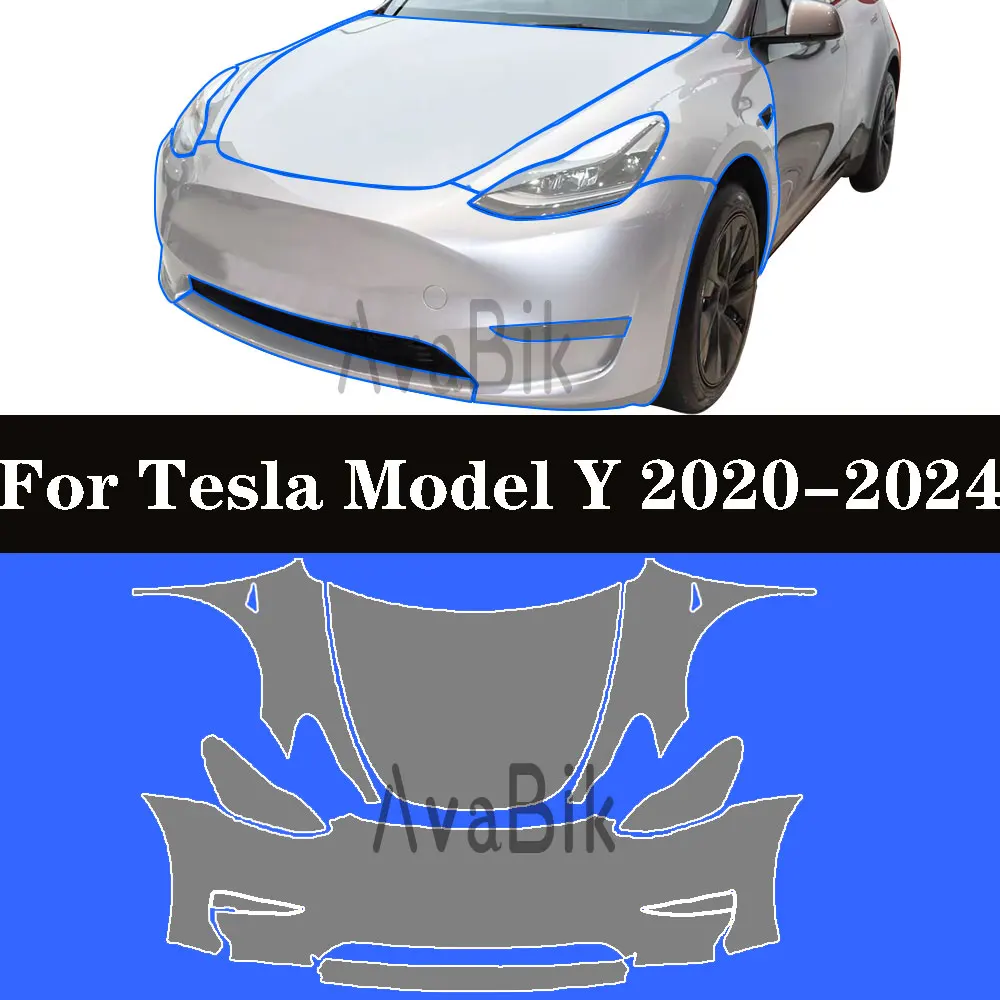 Прозрачный бюстгальтер из ТПУ устойчивый к царапинам PPF для Tesla Model 3 Y X S 2016-2023 Highland