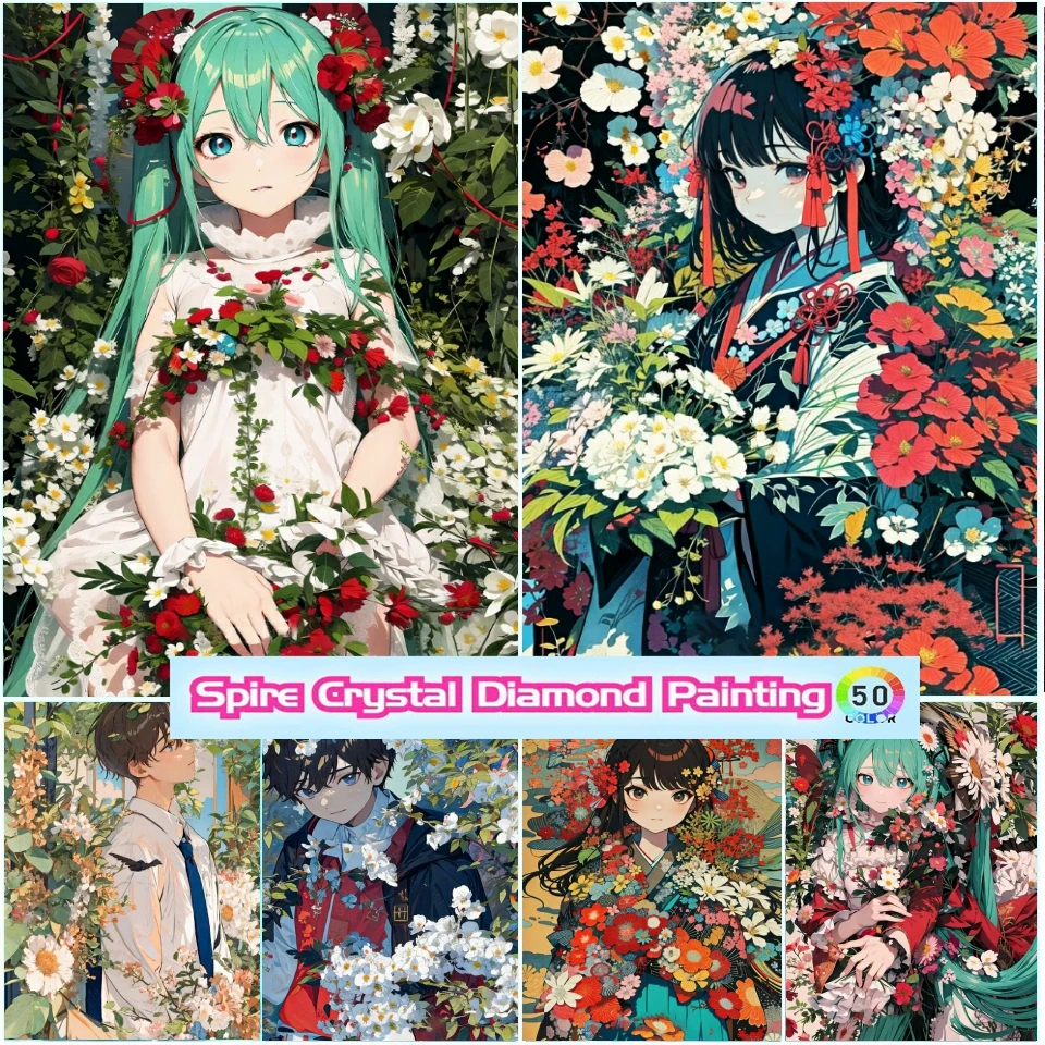 

Fantasy Anime Girl Crystal Diamond Art Painting Kits Embroidery Cross Stitch Mosaic Square Drills Diy Home Decoration Kids Gift