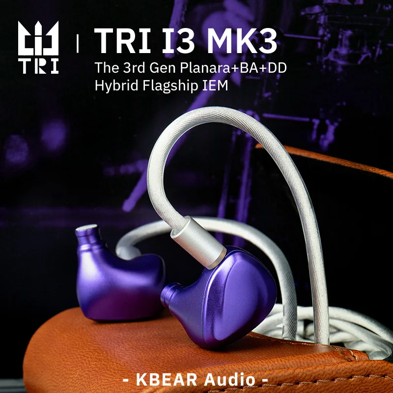 Фото TRI I3 MK3 3rd-Gen Planar+BA+DD Гибридные флагманские наушники-вкладыши HIFI Наушники Проводные наушники высокого разрешения №1