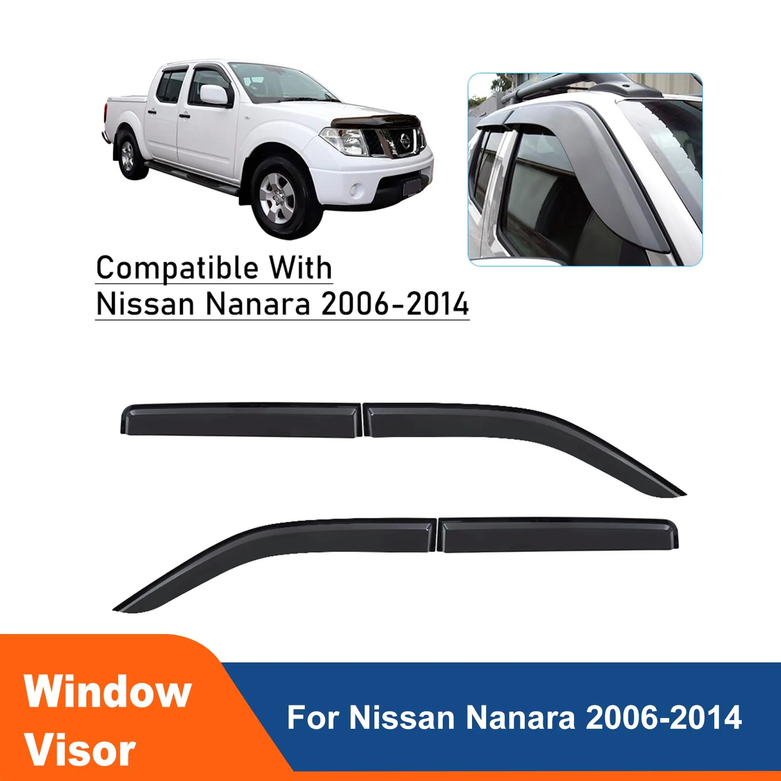 4 шт./набор ветрозащитные стекла для NISSAN NAVARA D40 2006-2014