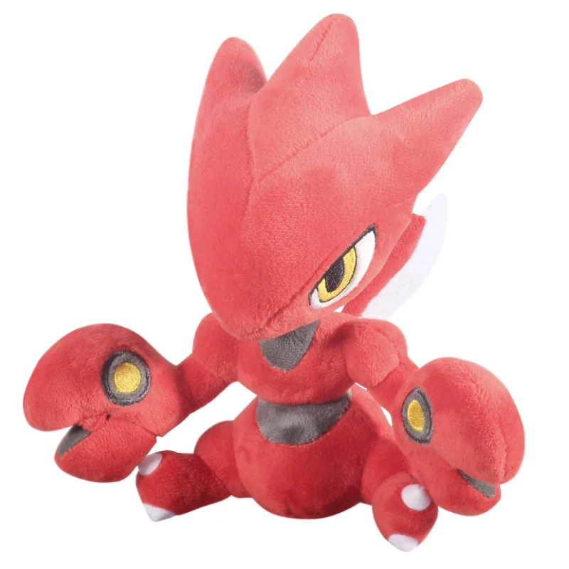 

18Cm Kawaii Pokmon Scizor Cartoon Plush Doll Anime Two-Dimensional Surrounding Pet Doll Decoration Gift toys