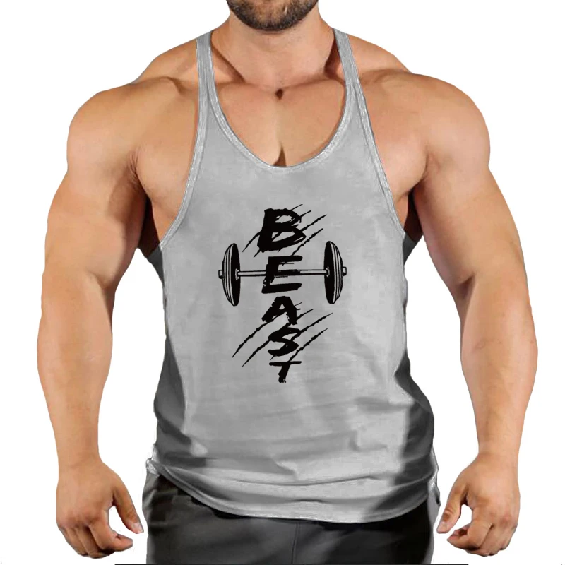 Fashion Workout Sports Shirt Fitness Top Men Gym Tank Top Clothing Mens Bodybuilding Brand Vest Muscle Sleeveless Singlets