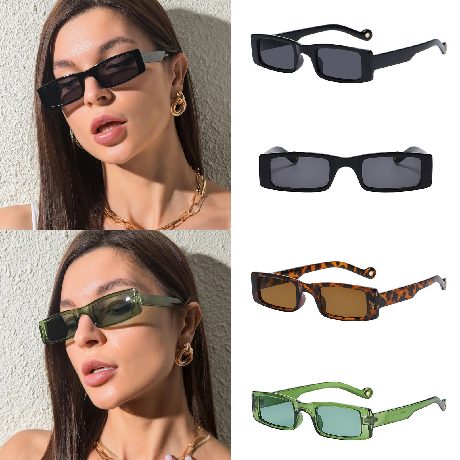 

Rectangle Chameleon Sunglasses women Vintage Cozy Wrap Shades Pilot Oculos High Quality punk Outdoor Driving Fishing Spectacle