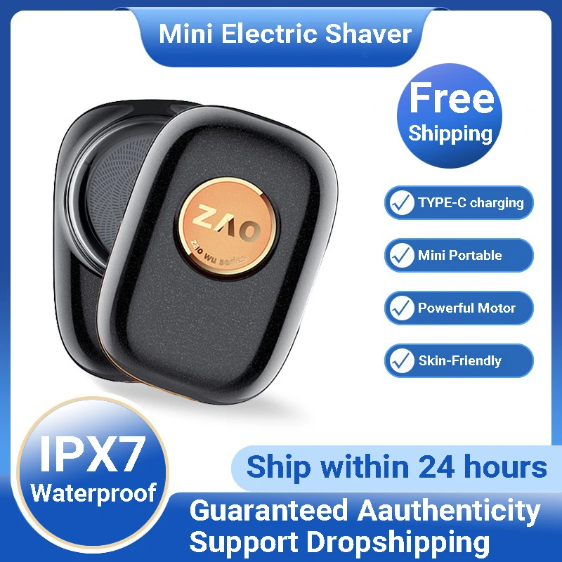 Portable Mini Electric Shaver Rechargeable Beard Razor IPX7 Waterproof Wet And Dry Dual-use Painless Epilator High Quality Gift
