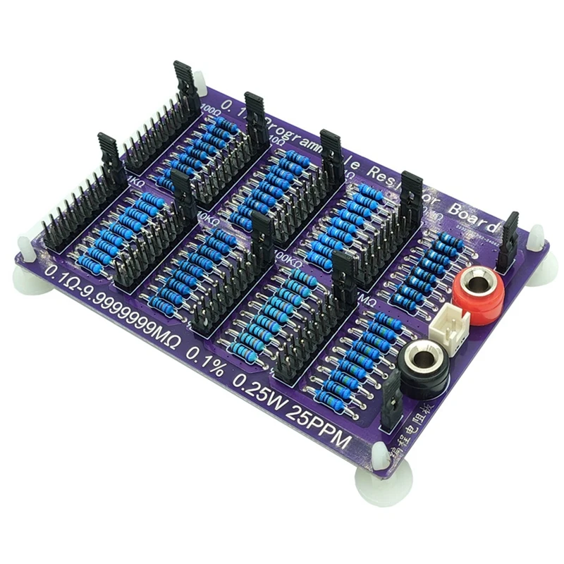 0.1Ω-9.9999999MΩ 0.1% 0.25W 25PPM Programmable Resistor Board Resistance Tolerance High Precision 8-Segment