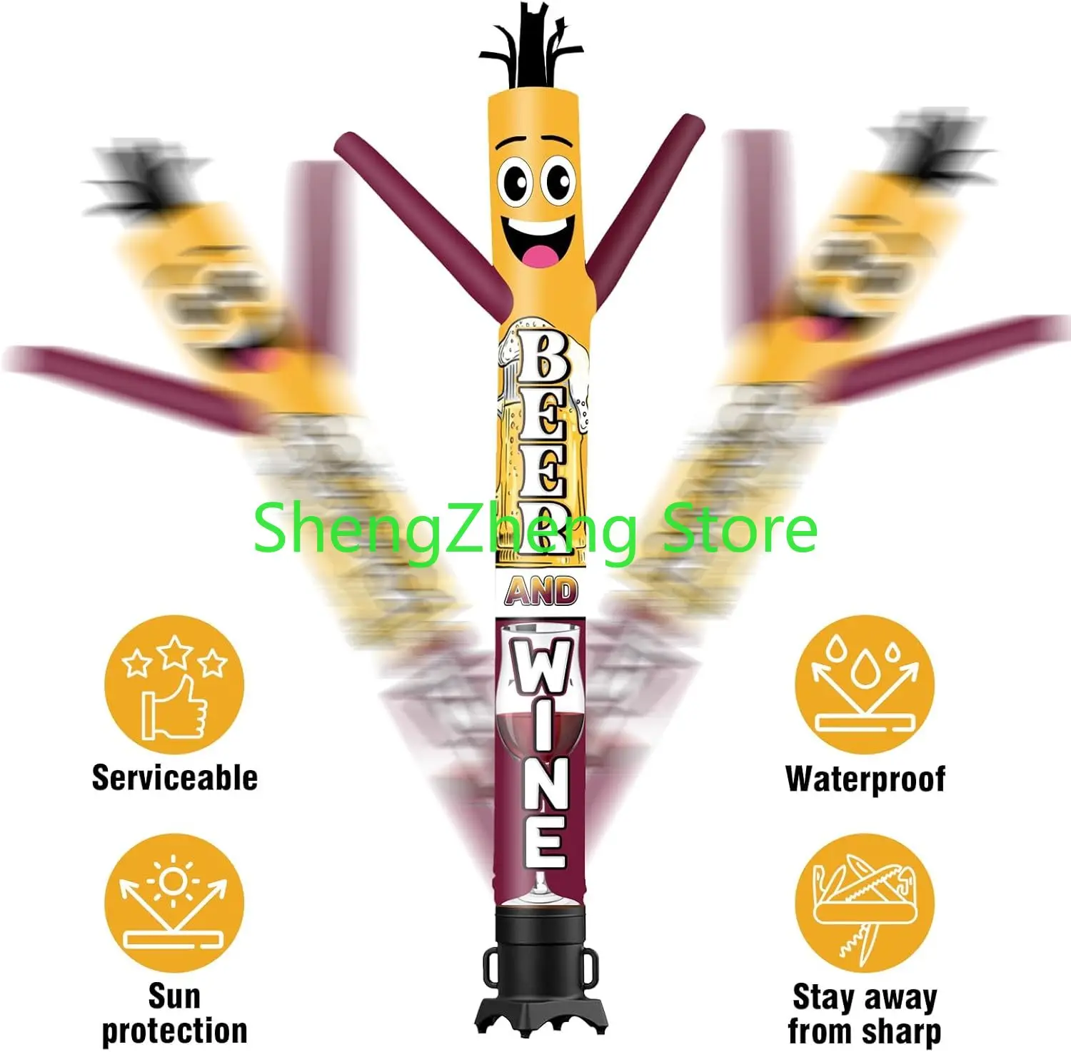 1 шт. 20 футов высокая надувная трубка для мужчин вина и пива дурацкая волнистая