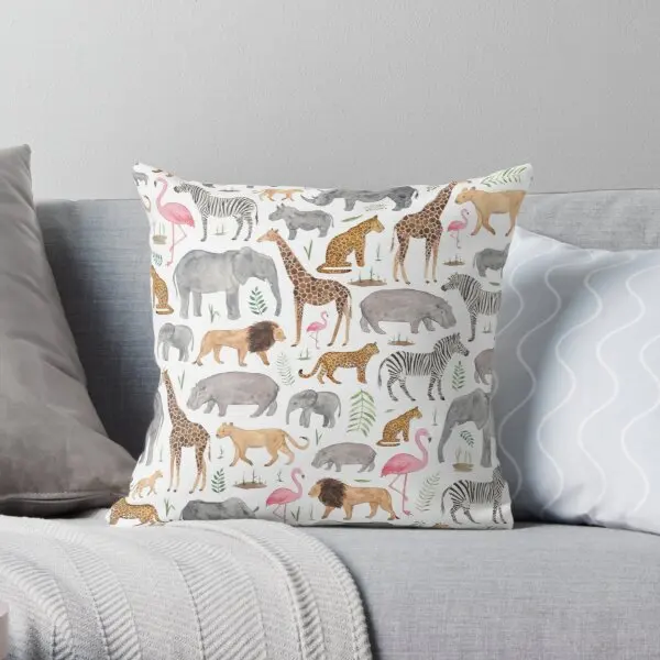 

Safari Animals Printing Throw Pillow Cover Home Sofa Soft Hotel Office Bed Wedding Case Car Bedroom Cushion Pillows not include