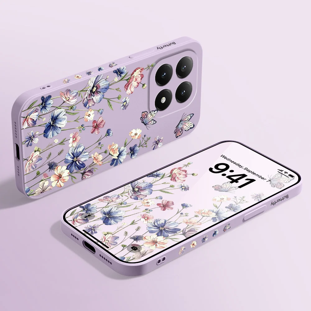 Фото Чехол для телефона Butterfly Hush для Xiaomi Poco X8 M8 F8 X7 M7 F7 X6 M6 F6 X5 M5 F5 Pro Max Ultra 4G 5G, мягкий силиконовый чехол. №5